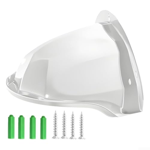 Lot de 2 housses de protection en plastique pour caméras de sécurité extérieures, résistantes aux intempéries, à la pluie et au soleil (1 blanc)