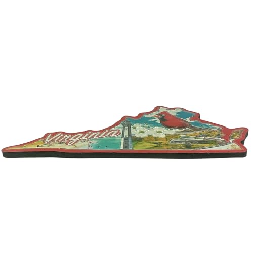Imán decorativo metálico de Virginia 2.5 pulgadas miniatura 2