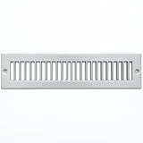 Handua 2'H x 12'W Toe Kick Vent Cover | 2x12 Cabinet Toe Kick Space Register Grille | Outer Dimensions: 3 3/8' X 13 3/8' | Gray