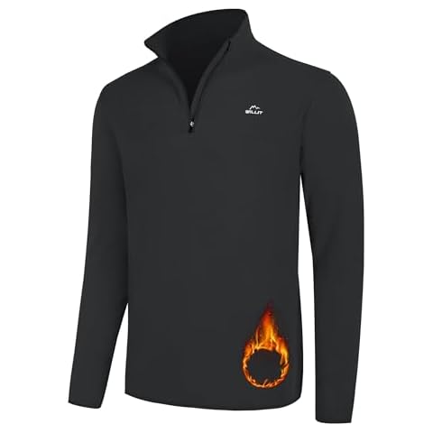 Willit Men's Fleece Quarter Zip Pullover Cover