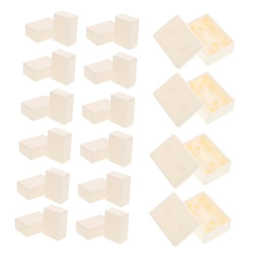 BESPORTBLE Pieces Square White Chess Piece Checkers Games for Classroom Original Marble Game Expression Blocks Giant Chess Stacking Blocks Beige Acrylic
