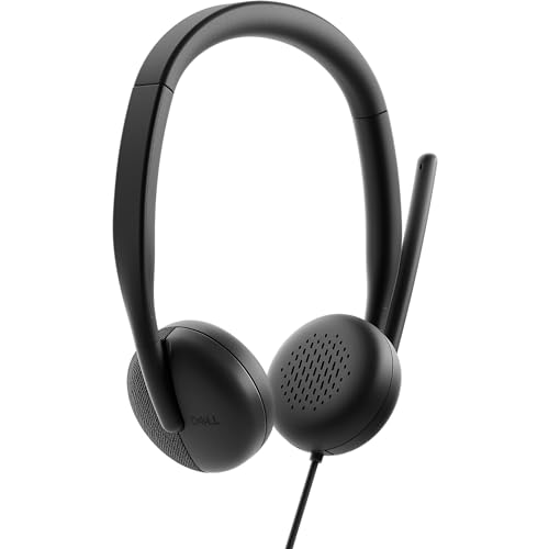 Dell Wired Headset WH3024 écouteurs de bureau USB arceau réglable coussinets confort