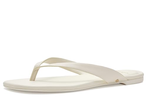 Image of kate spade new york womens Sandie Smooth Leather Flip Flop Sandal, Cream, 6 UK