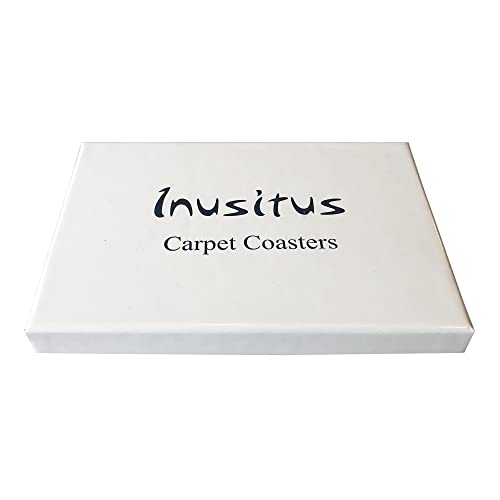 Carpet Coasters, Set 4 Turkish Rug Style Table Drink mats, Absorbent Kitchen and Dining Accessories, Spill & drip Protection