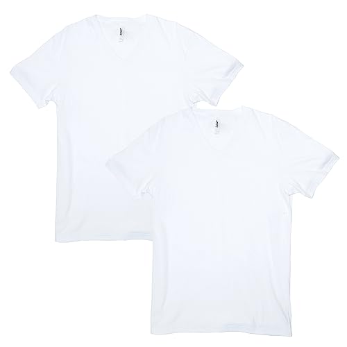 American Apparel Unisex CVC V-Neck T-Shirt, Style G2006CVC, 2-Pack