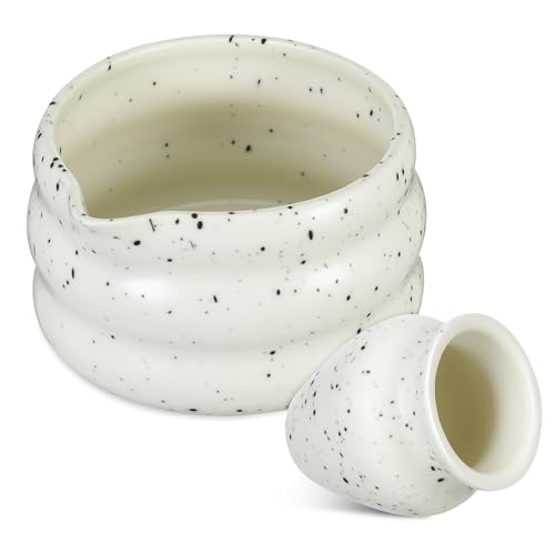 COLLBATH 1 Set Traditional Japanese Matcha Tea Set Ceramic Bowl Kit with Whisk Holder for Authentic Tea Ceremony and Enthusiasts Complete