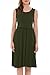 Smallshow Women's Sleeveless Nursing Dresses Patchwork Maternity Breastfeeding Dress Army Green Medium