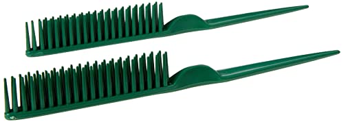 CocoBlack Naturals 3 Row Styling Comb For Detangling, Defining And Separating Curls (Green)