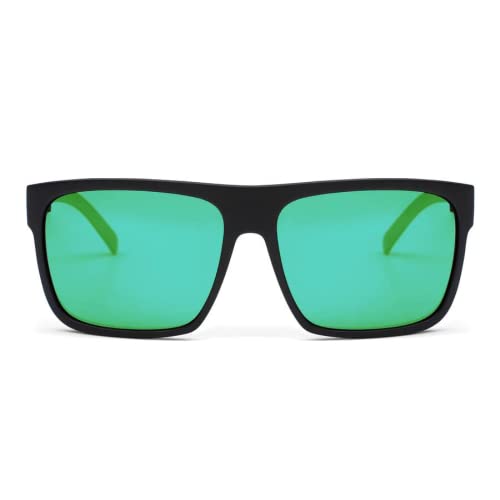 Otis Eyewear After Dark Matte Black Mirror Green L.I.T Polarized Sunglasses2