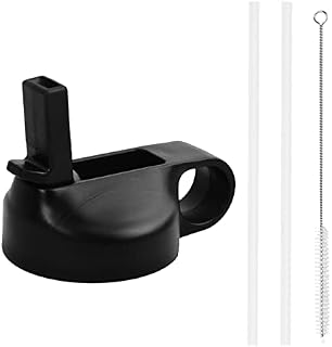 MAGIIN Straw Lid for Hydro Flask Wide Mouth 12oz 16oz 18oz 20oz 32oz 40oz 64oz or Standard Mouth 18oz 21oz 24oz, Flip Top Straw Cap with Finger Loop, Replacement Lid