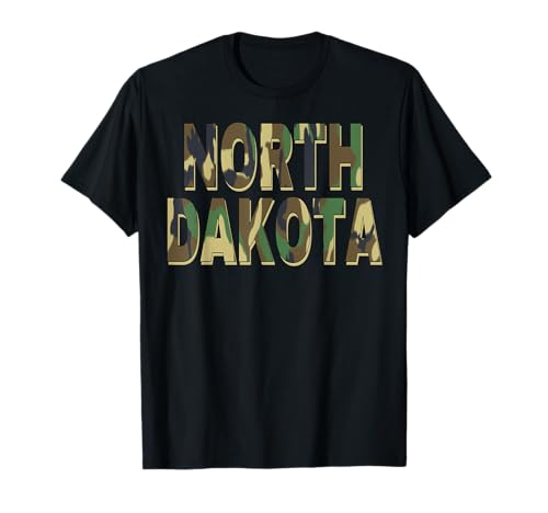 North Dakota Camouflage Men Women & Kids Camo North Dakota T-Shirt