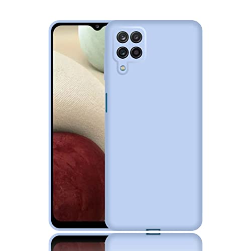 Image of Case Creation Liquid TPU Silicone Cover for Samsung Galaxy A22 4G Soft Case,Anti-Dirty Slim Case Frosted Matte Raised Bezel (Splash of Color) Back Case Cover for Samsung Galaxy A22 -Electric Blue