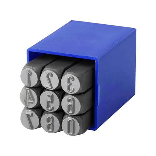 FOCMKEAS Number Stamp Set, 1/8"(3mm), Spring Steels