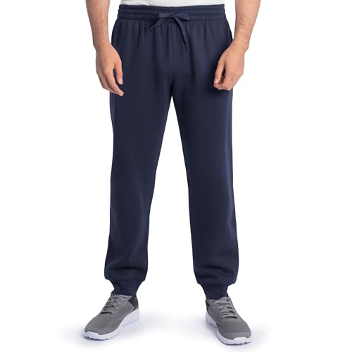 Image of Fruit of The Loom Eversoft Fleece Joggers with Pockets, Relaxed Fit, Moisture Wicking, Breathable, Tapered Sweatpants