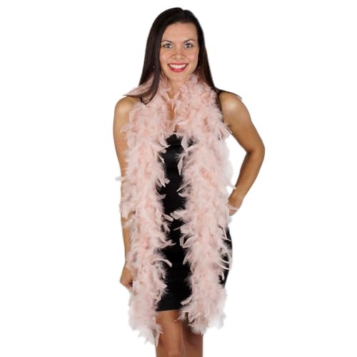 ZUCKER Turkey Feather Chandelle Boa - (72 Inch) - Christmas Decorations - Vibrant Holiday Home Decor - Heavy Feather Boas for Adults - Roaring 20's Costume, Mardi Gras Party Boa