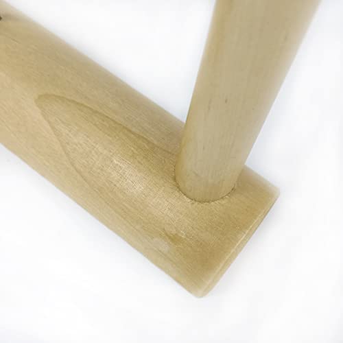 LOONELO Musical Triangle Instruments with Striker and Wooden Stand,Hand Percussion Triangles Musical Instrument for Music Enlightenment (wood-2)