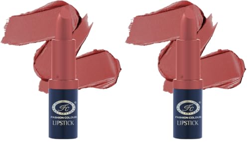 Image of FASHION COLOUR Fabulous Satin Matte | Long Stay Upto 6 Hrs | Waterproof | Smudge Proof and Lipstick for Women | Single Swipe Application | Matte Finish | 4g | Caramel (Pack of 2)