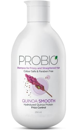 Image of Pro-bio Quinoa Smooth Shampoo (250ml) | For Frizzy Hair | No Paraben | with Hydrolyzed Quinoa Protein