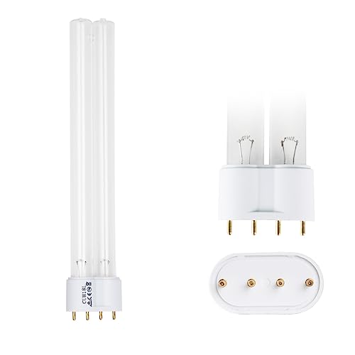 Image of coospider-repta 2 Pack 18 Watts UV Light Bulb Replacement UV Light for Pond Clarifier for Outdoor Ponds 4-Pin Base