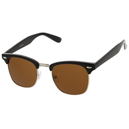 Image of zeroUV Half Frame Semi-Rimless Horn Rimmed Sunglasses