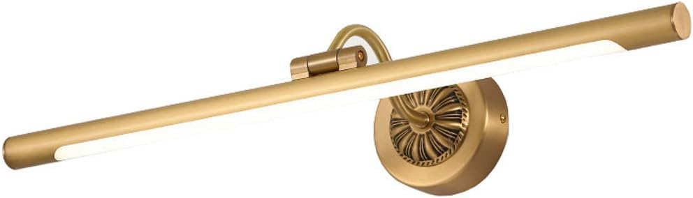 LVSEWOA Aplique de Pared Minimalista con Tira Larga Frontal, Estilo Retro Lineal de latón para baño, lámpara de Pared con Creatividad nórdica para tocador de baño, Armario con Espejo, tocador de baño