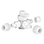 RecPro RV Plumbing Hardware | 06910 | 3-Way 1/2" Compression Fitting Directional/Bypass Valve | Pex Pipe/Tubing Fittings (2 Fittings)