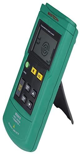 MS6818 Transmitter unit with its display and control buttons, shown at an angle with a kickstand.