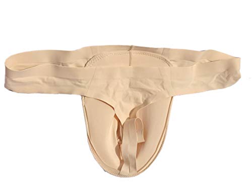 BIMEI Seamless Underwear Camel Toe Control Panty Gaff, Crossdresser, Transgender, TG, Crossdresser Panty Man WH (M, BeigeSexy Thong) - Image 3
