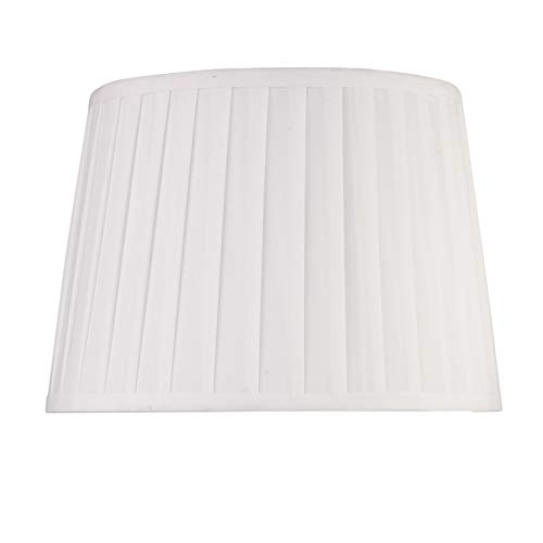 Image of Queenswood Traditional Ivory White Pleat Large Floor Lamp Shade - Shade Only - Replacement Shade - ES / E27 Large Edison Screw - 45cm Diameter