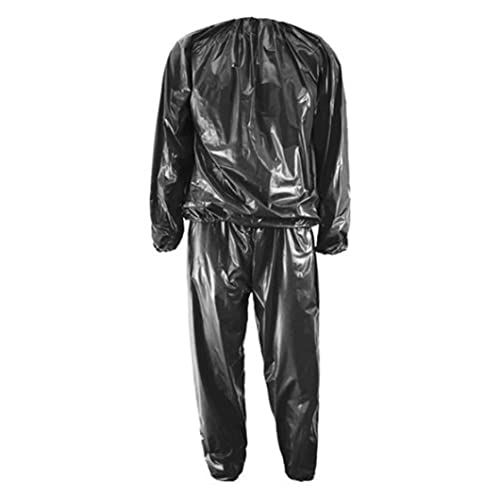 Fitness-Anzug Sauna-Anzüge Hochleistungs-Fitness Gewichtsverlust Schweiß Sauna Anzug Übung Fitnessstudio Anti-Rip Black XL