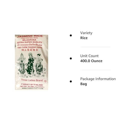 Three Ladies Rice (Jasmine Extra Super Quality, 25 lbs)