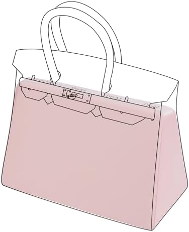 DGAZ Purse Pillow Shaper Insert,Luxury Handbag Tote Shapers, Memory Foam- Fits Birkin 25/30/35/40 Bag (Pink, BK40)