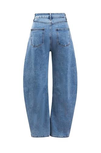 BlueMoment Barrel Jeans for Women Baggy Jeans Boyfriend High Waisted Wide Leg Y2k Vintage Denim Pants2