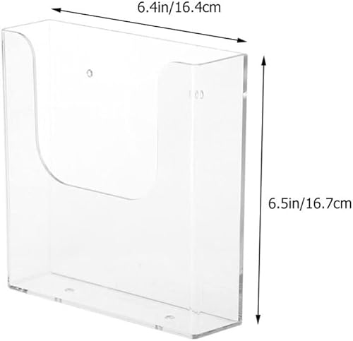 Miniatura 2 de STOBOK Revistero transparente de acrílico, con bolsillos para archivos, organizador de pared A5, organizador de archivos colgantes, organizador de