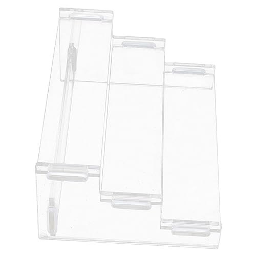 LALADEFIEE Acrylic Tiered Display Rack Organizer for Doll Cosmetics Items Storage Stand for Home Easy to Clean Acrylic Design