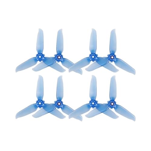 Hélice 5328S à pales bleues : lot de 8 pièces de rechange résistantes FPV