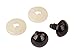 Produktbild Rayher 8911105 Kunststoff Sicherheitsaugen, zum Stecken, 12 mm ø, Btl. 10 Stück, mit Unterlegscheiben, dunkelbraun, Tieraugen, Teddyaugen, Puppenaugen