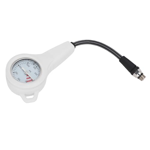 Jiawu Manomètre de Plongée sous-Marine Fiable Glow Dark Outil de Test de Pression de Plongée Submersible pour la sous-Marine Cadran Blanc en Fibre de Carbone pour Les Amateurs de (80CM)