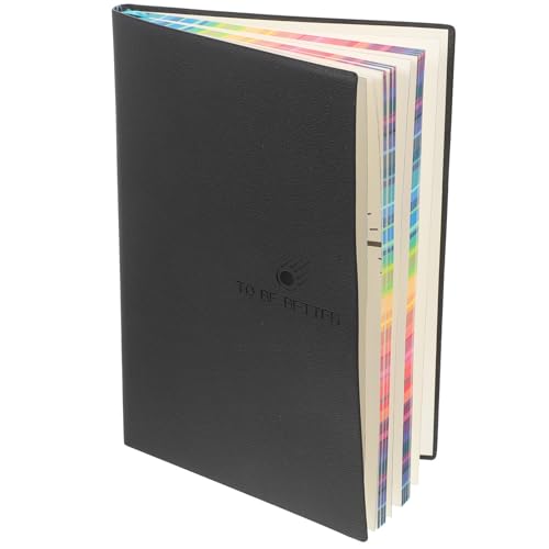 Cuaderno de trabajo A5 negro con tapa resistente de larga duración y hojas gruesas