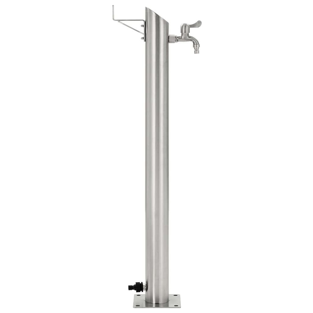 vidaXL Columna Agua para Jardín Acero Inoxidable Redonda 95 cm Fuente Patio