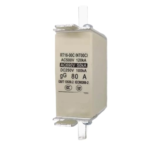 Fusible de tubo cuadrado NH00C RT16-00C de tipo cuchilla para cortocircuitos de CA 500V a 690V