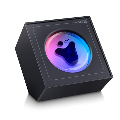Makion Ferrofluid Music Visualizer Lamp - Sound Activated Dancing Magnetic Fluid with RGB LED - Rechargeable Matte Tech ABS Material - Desktop Decor for Home Office Science GiftNot a Speaker