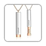 Hidden Message Necklace - Personalized 925 Sterling Silver Bar Pendant with Secret Engraving, Custom Minimalist Jewelry Gift for Her, Meaningful Keepsake for Birthday or Anniversary