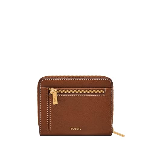 Image of Fossil Women's Logan RFID-Blocking Leather Mini Multifunction Bifold Wallet