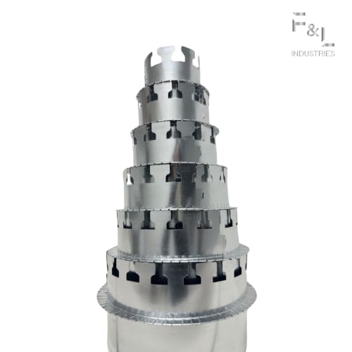 F&L Indutries 16 inch Duct Board Collar in 28 Gauge Galvanized Steel, Tab Collar for R4, R6 and R8 Ductboard Insulation Compatible With All Ductboard Thicknesses - Made in the USA. by F and L Aluminum Parts - Used condition - Image 9