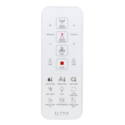 Image of ALPHA BIDET UXA Pearl Auto Bidet Toilet Seat in Elongated White | Endless Warm Water | Automatic Lid and Seat | Arced Stainless Steel Nozzle | LED Nightlight | Dryer | Deodorizer | 3 Year Warranty