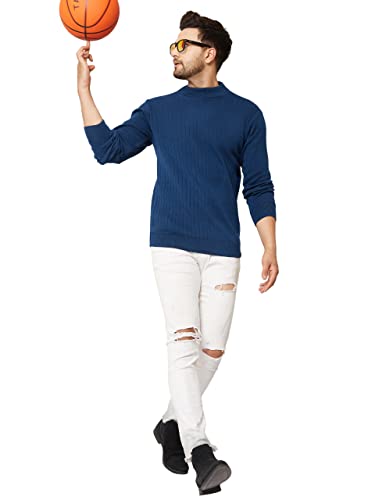 Image of Kvetoo Men High Neck Full Sleeve Winter Woolen Sweater