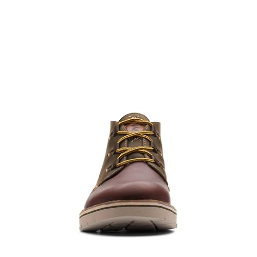 Clarks Clarks Collection Mens Eastford Mid Ankle Boots, Dark Olive Combi Leather, 10.5 Medium US