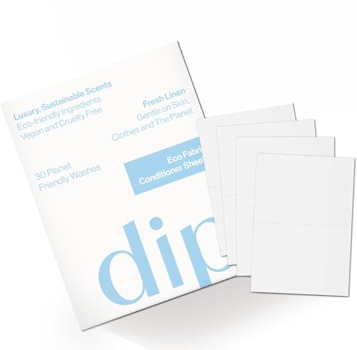 Eco-Friendly Fabric Conditioner Sheets | Plant-Based, Plastic-Free & Zero Waste | Softens & Reduces Static | 30 Sheets