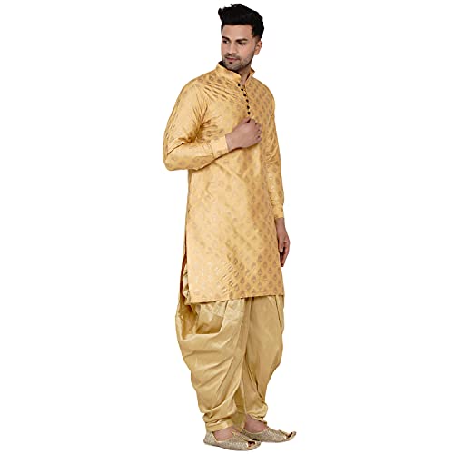 Image of Veera Paridhaan Men's Banarasi Full Sleeve Printed Long Straight Kurta